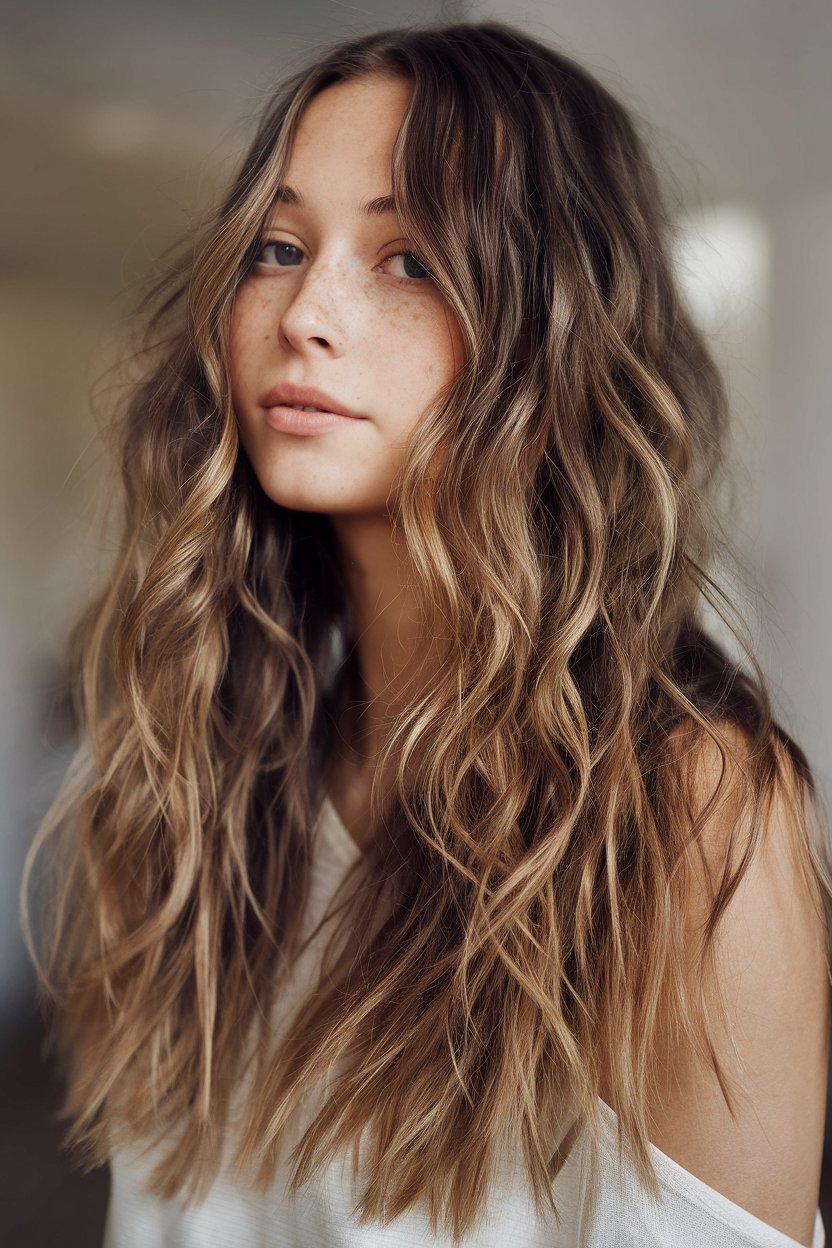 Golden Wavy Ombre