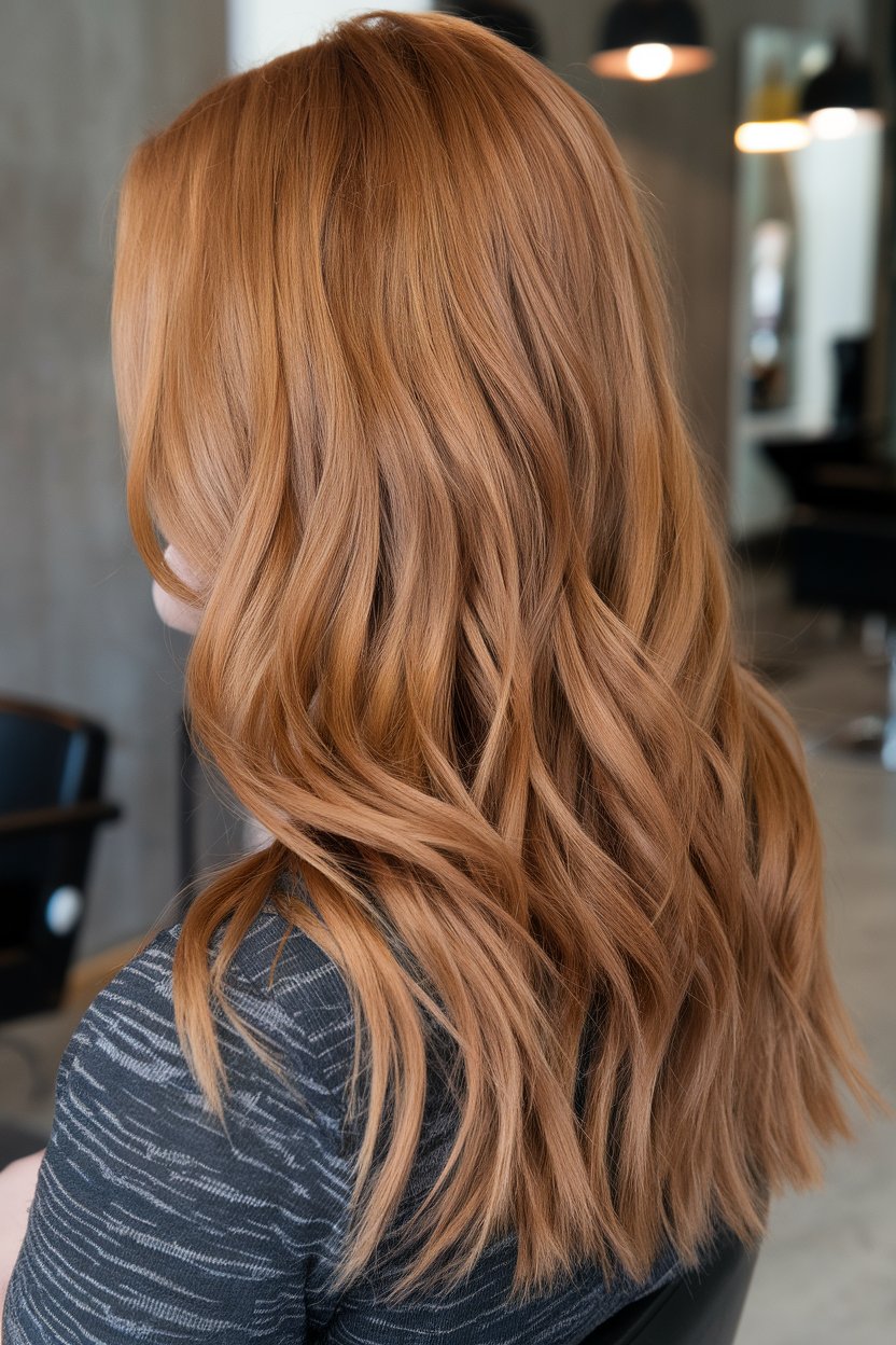 Warm Auburn Waves for a Spring Glow