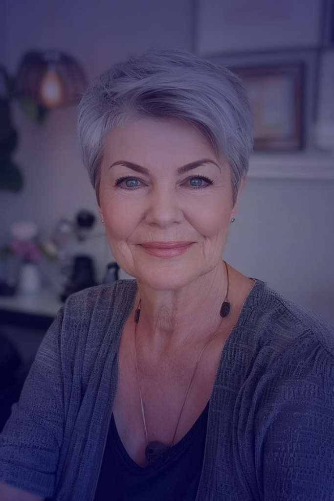 1. Elegant Silver Pixie