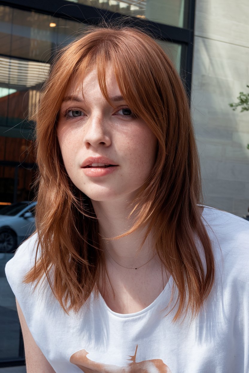 Auburn Layers with Natural Shine