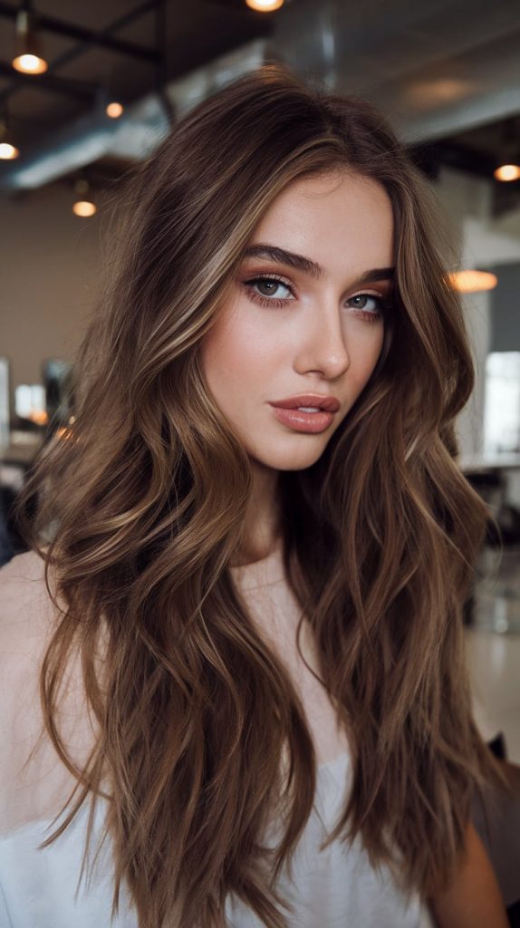 Warm Caramel Waves with Textured Highlights