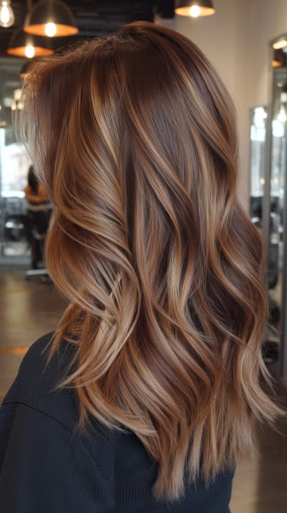 Warm Mocha Swirls with Glossy Dimension