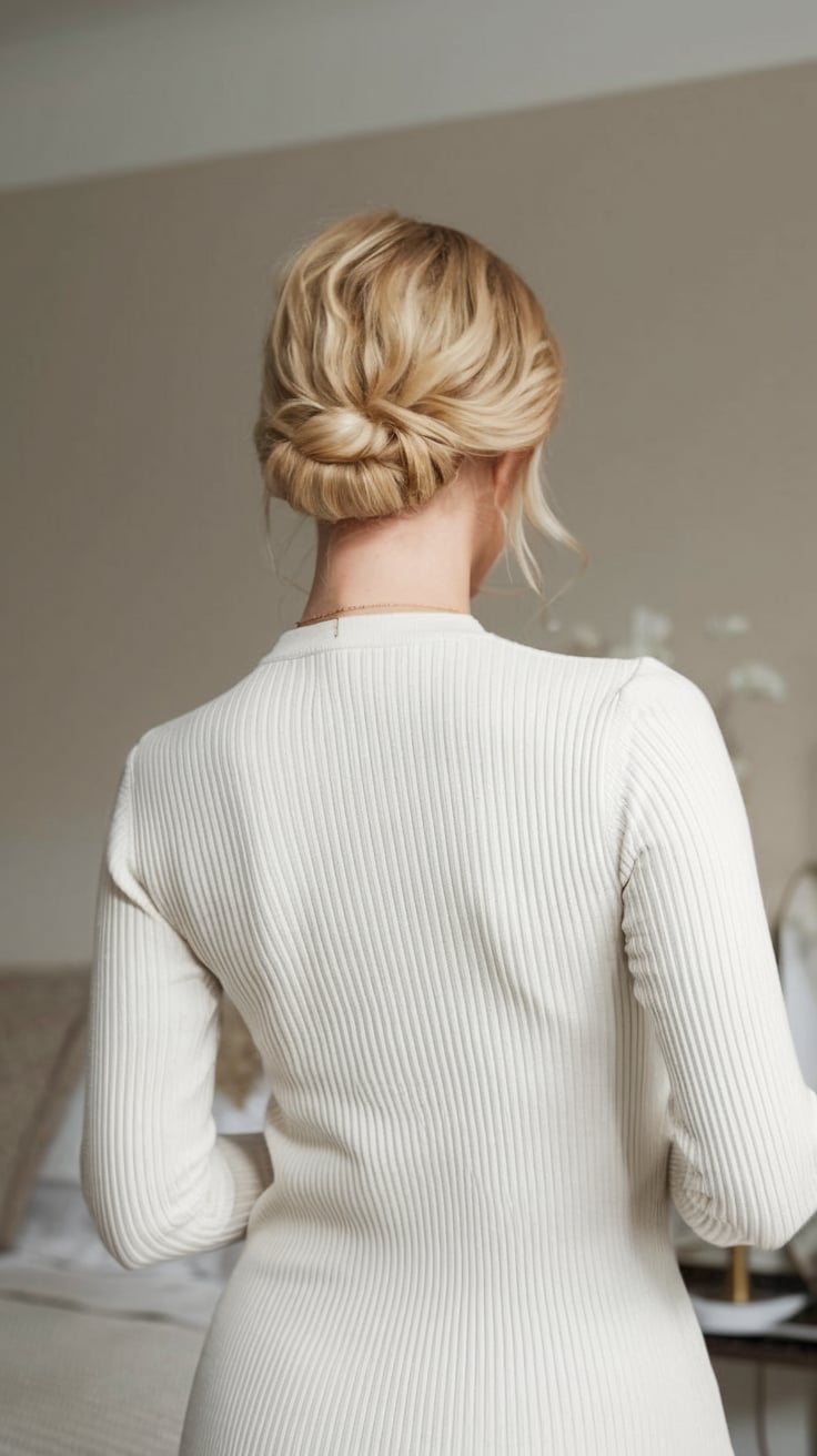 Soft Romantic Twisted Bun