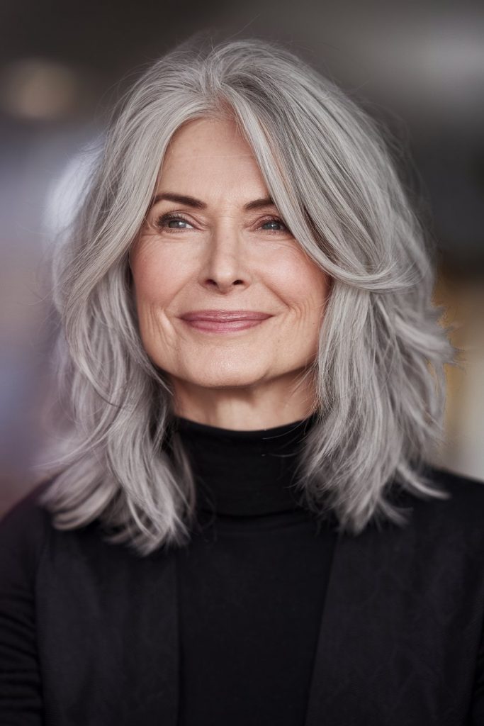 Shoulder-Length Layers with Volume