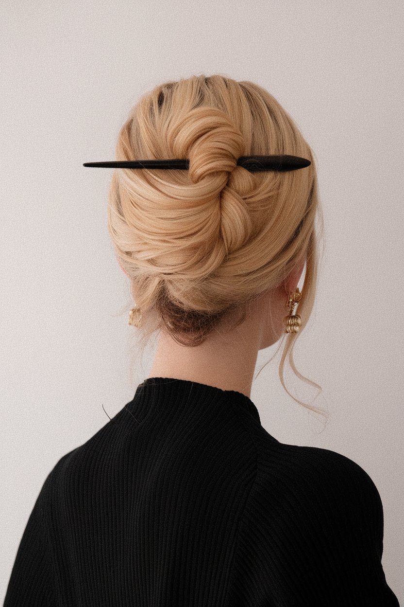 Twisted Updo with Accessories