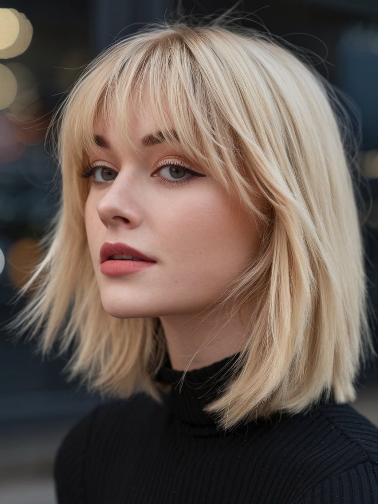 Shaggy Bob with Feathered Fringe