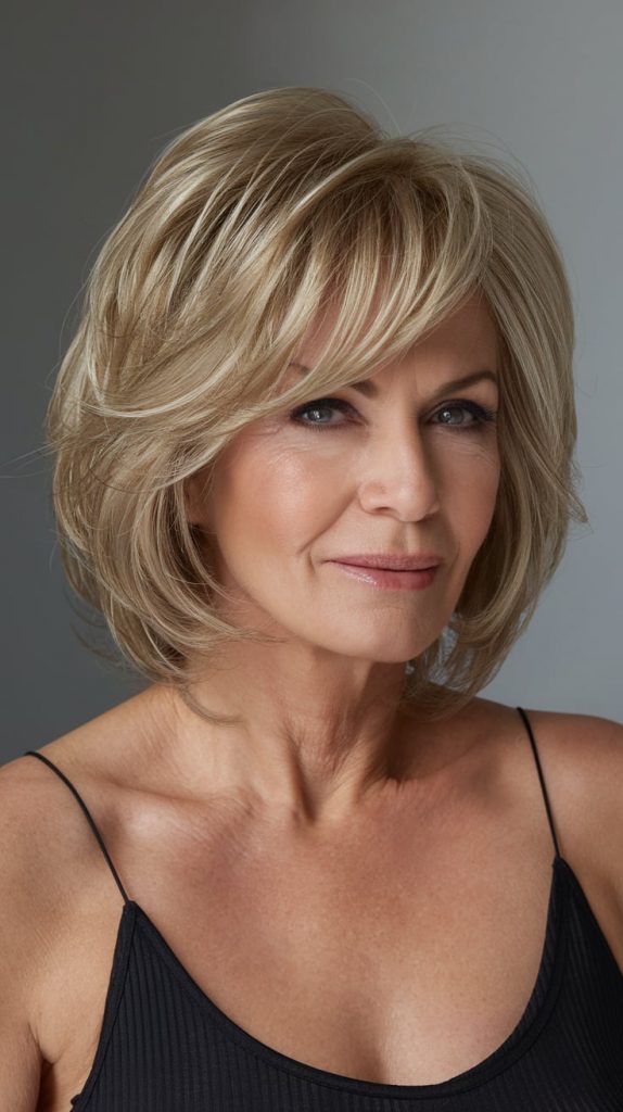 Layered Blonde Bob with Soft Volume