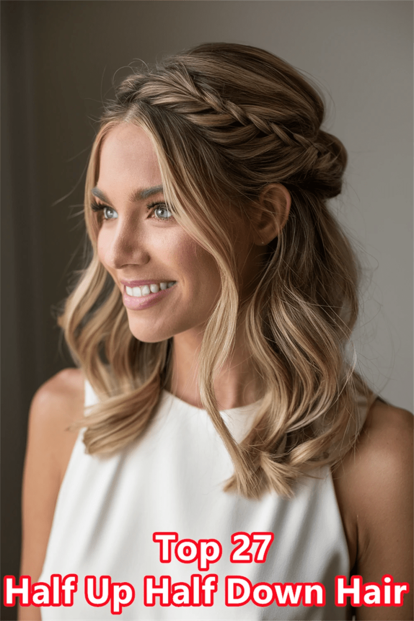 12. Elegant Half Up Half Down Hair Ideas for Your Next Formal Occasion