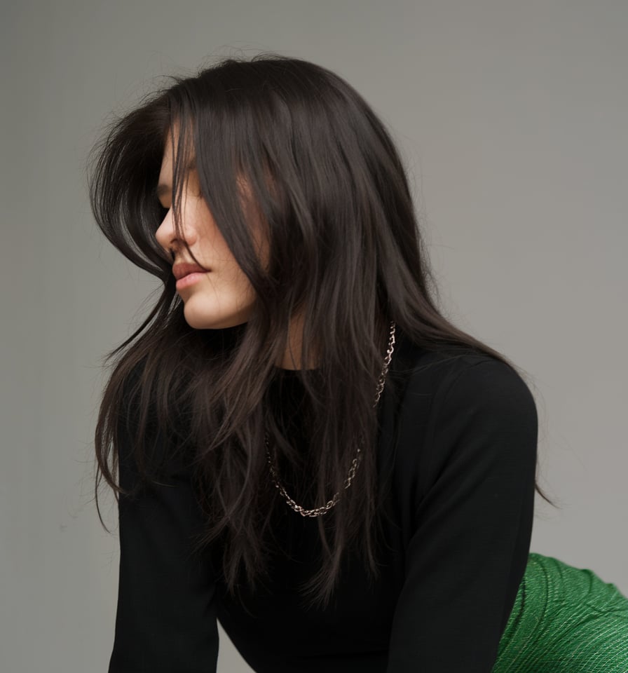 Soft Dark Brunette Elegance