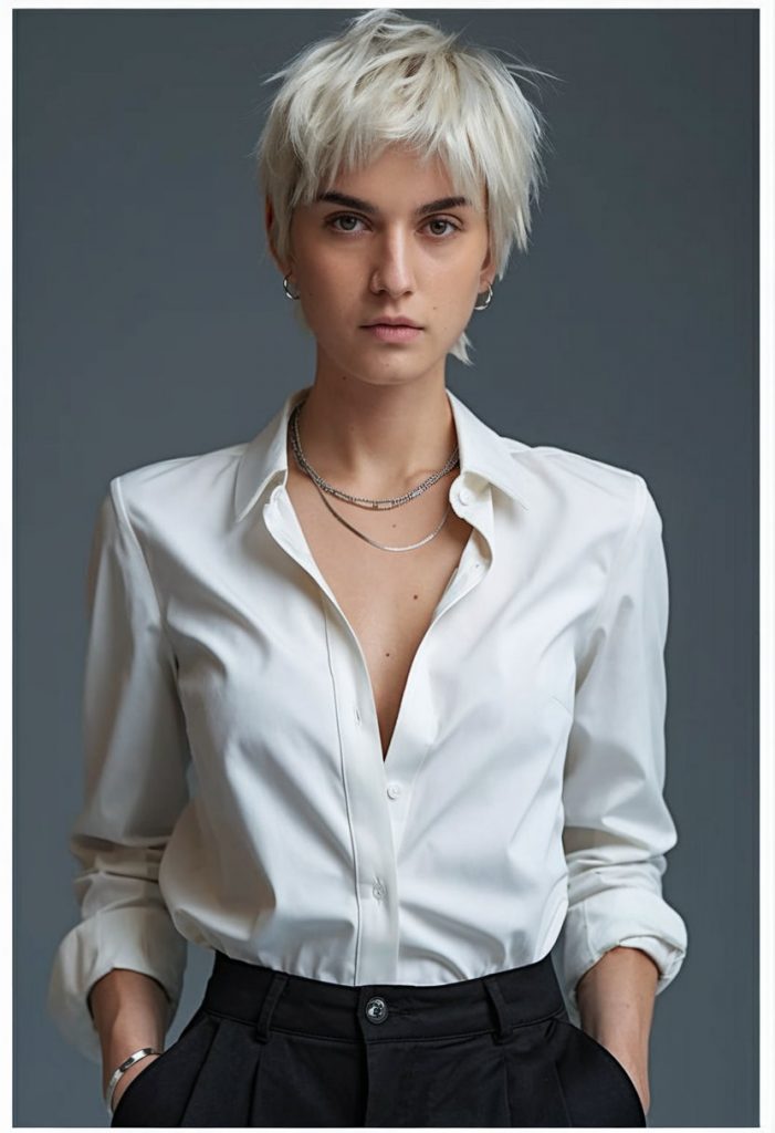 Classic Short Crop with Modern Texture