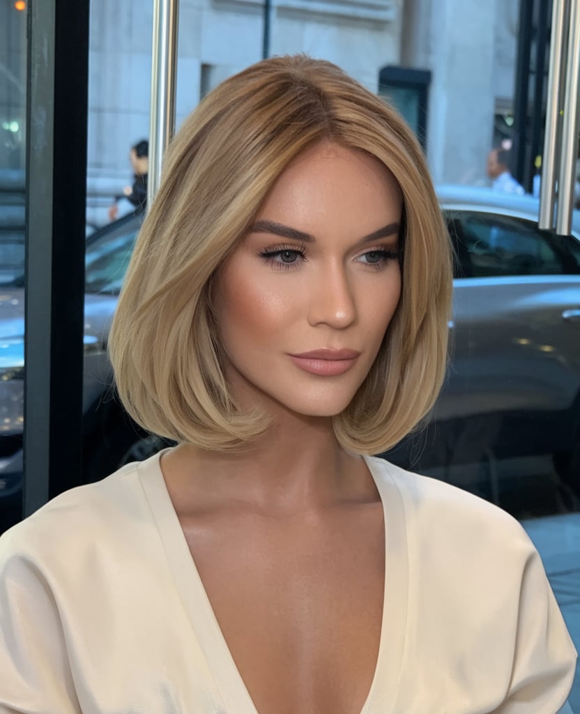 Polished Blonde Bob with Soft Ends