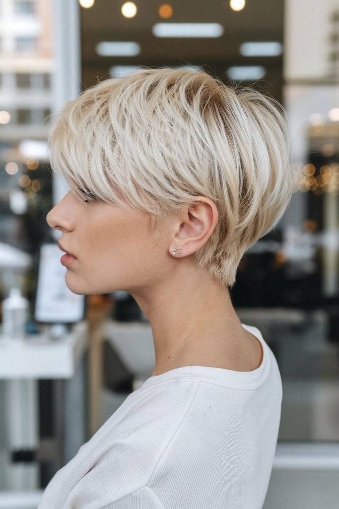 Softly Layered Pixie with Wispy Bangs