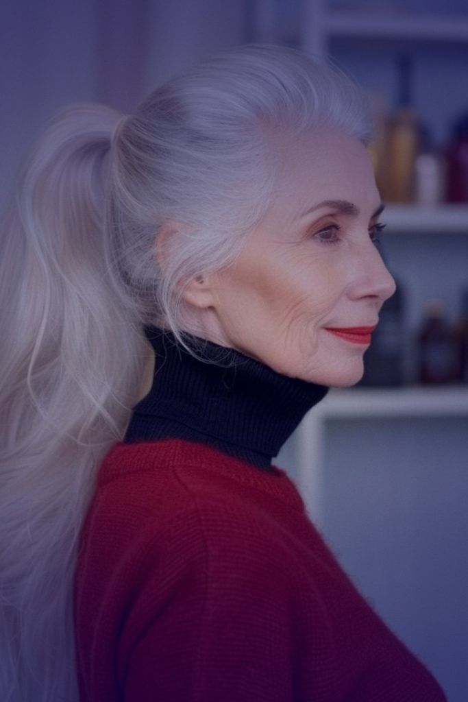15. Long Ponytail with Volume