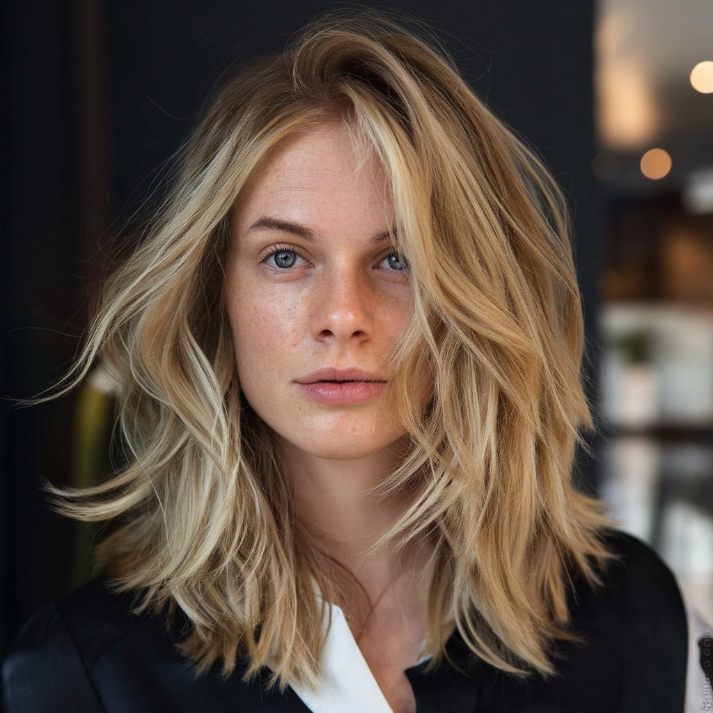 Chic Textured Blonde Lob