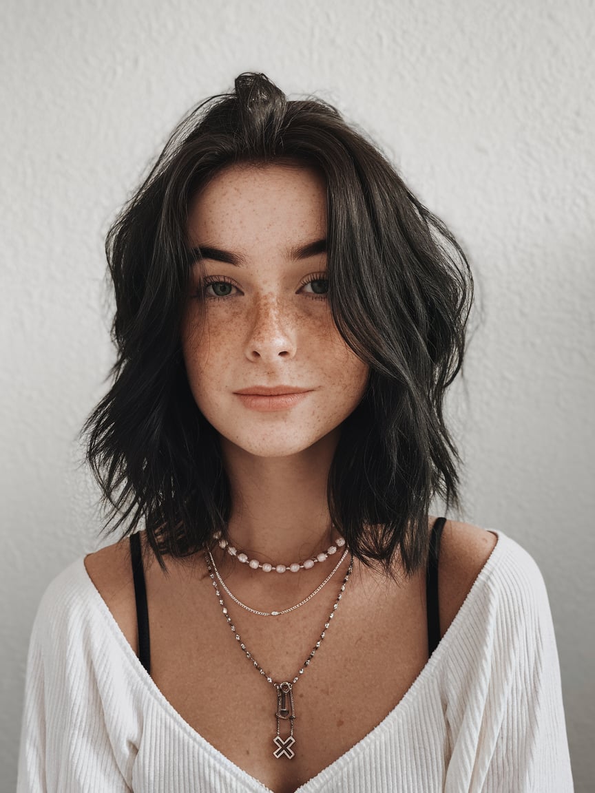 Textured Bob with Subtle Highlights