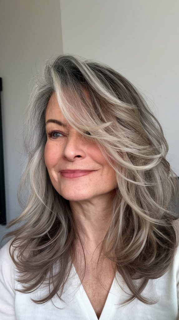 Silver Waves with Side Part