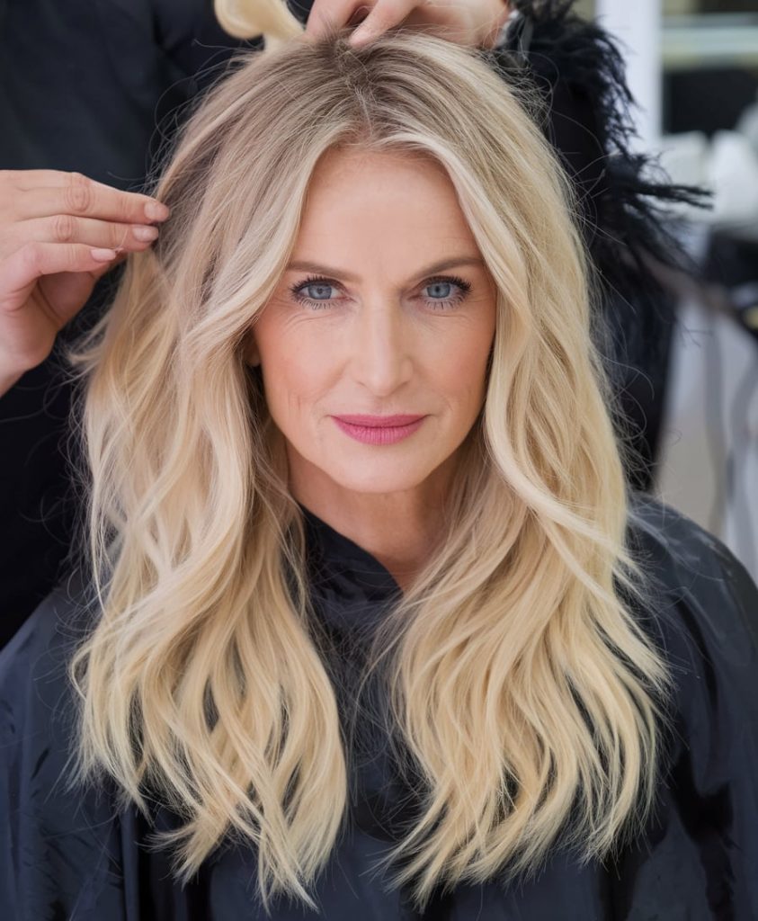 Voluminous Blonde Waves for an Elegant Touch
