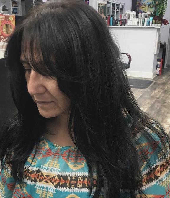 18. Shag with Curtain Bangs