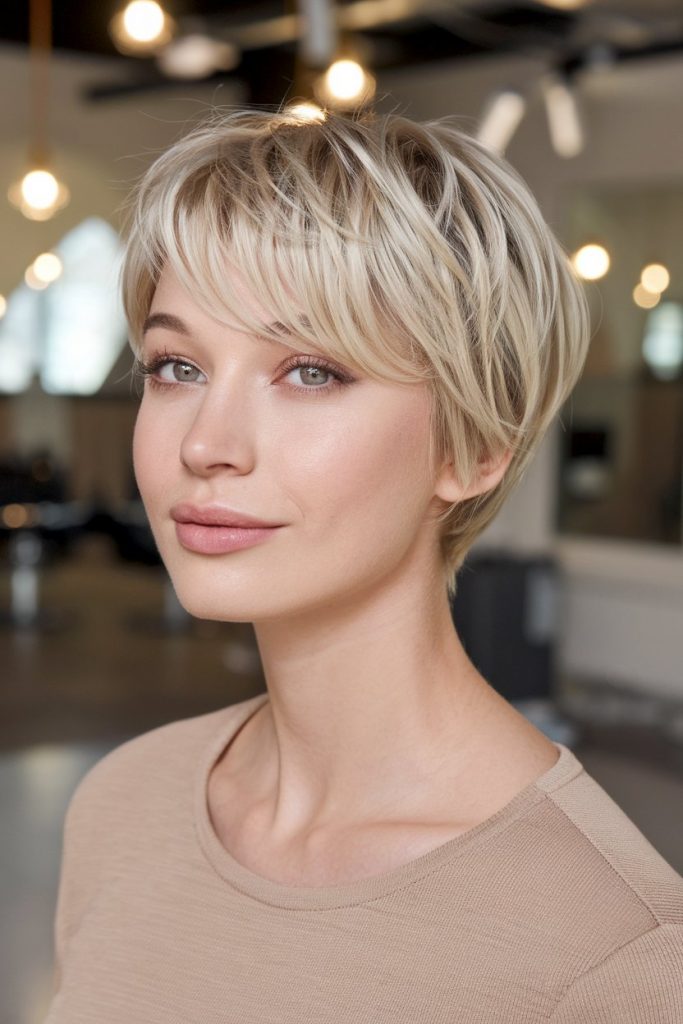 Choppy Auburn Pixie with Messy Finish