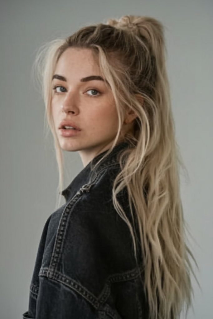 High Ponytail with Soft Balayage