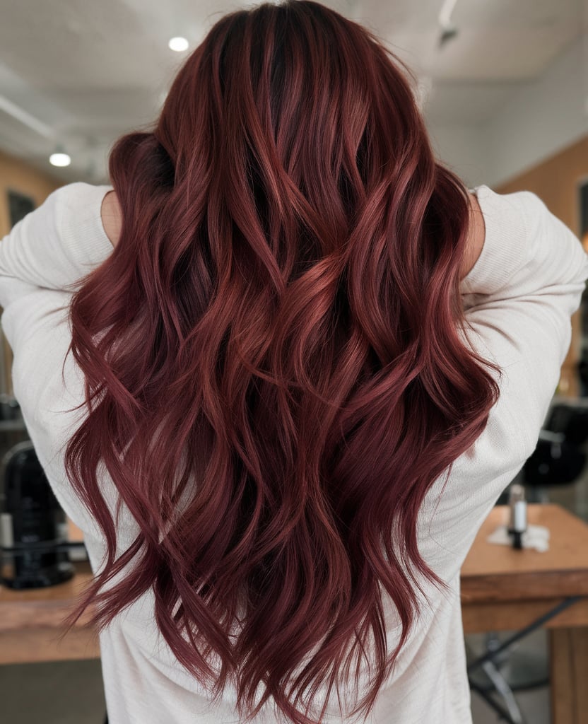 Radiant Auburn Balayage