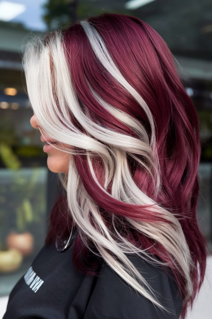Burgundy and Platinum Contrast