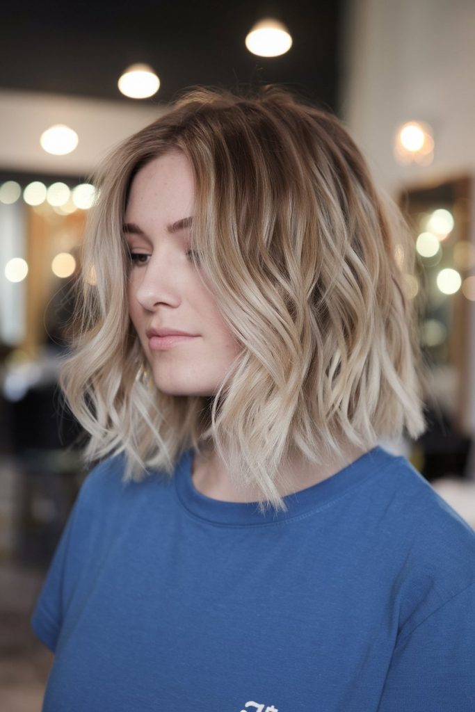 Chic Blonde Ombre Lob