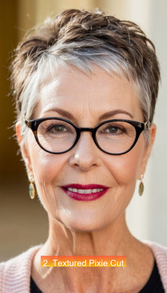 2. Textured Pixie Cut
