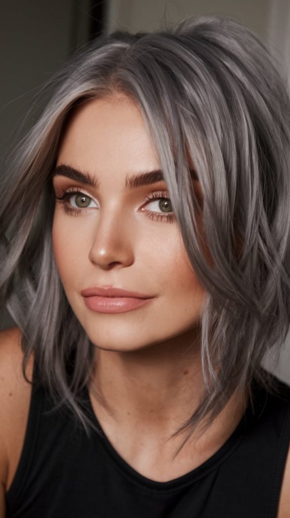 Silver Sleek Bob for a Modern Edge