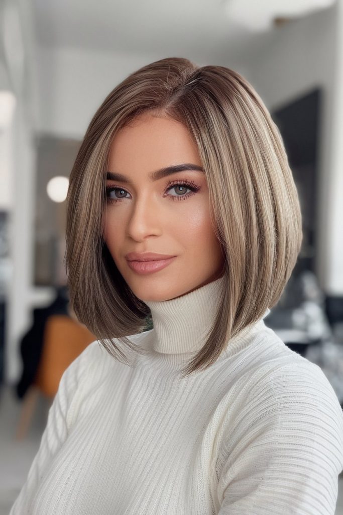Sleek Classic Blonde Bob