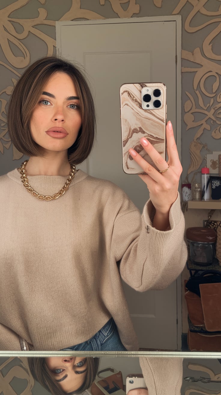 Sleek, Center-Parted Lob