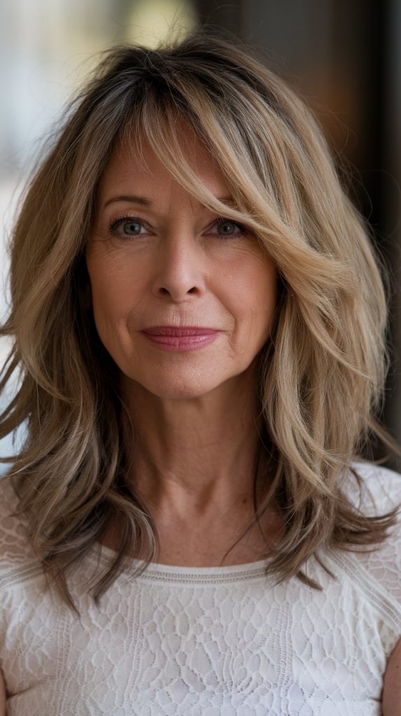 Effortless Soft Waves with Side Bangs