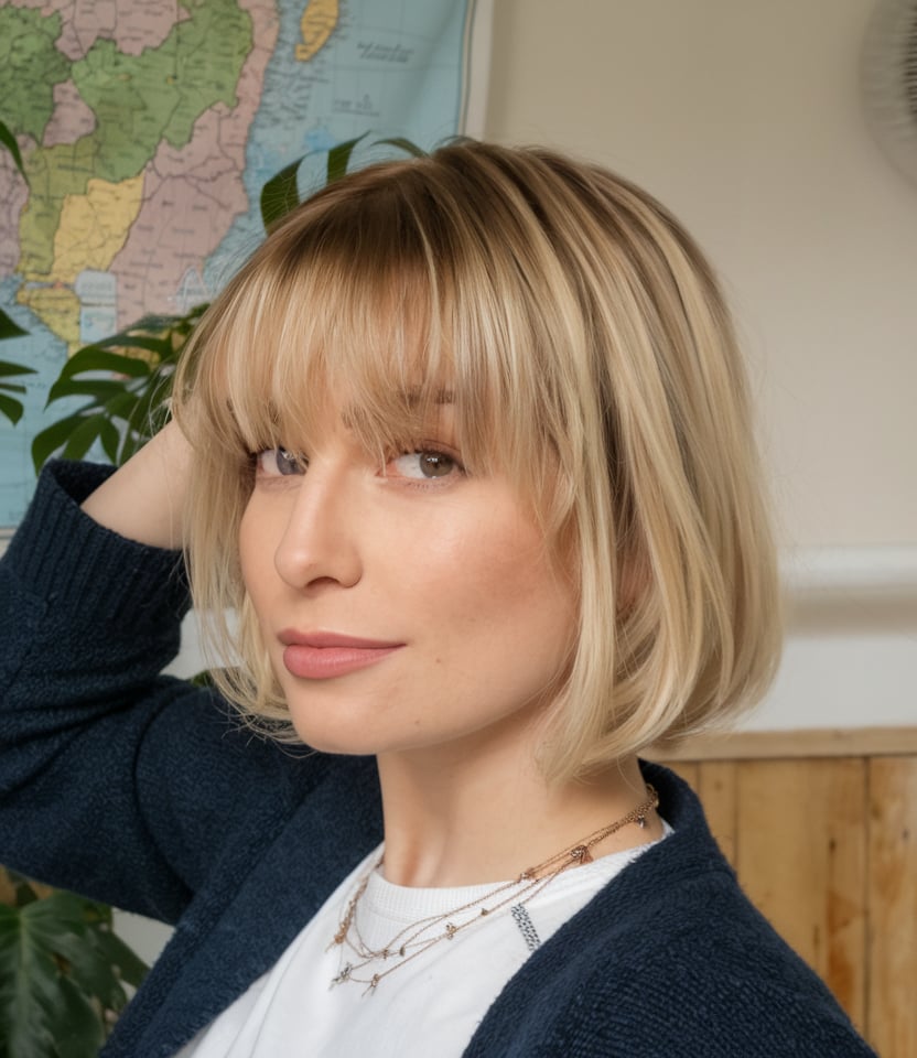 Classic French Bob with Full Fringe