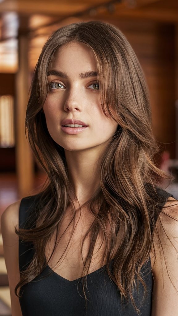 Warm Brown Highlights with Waves