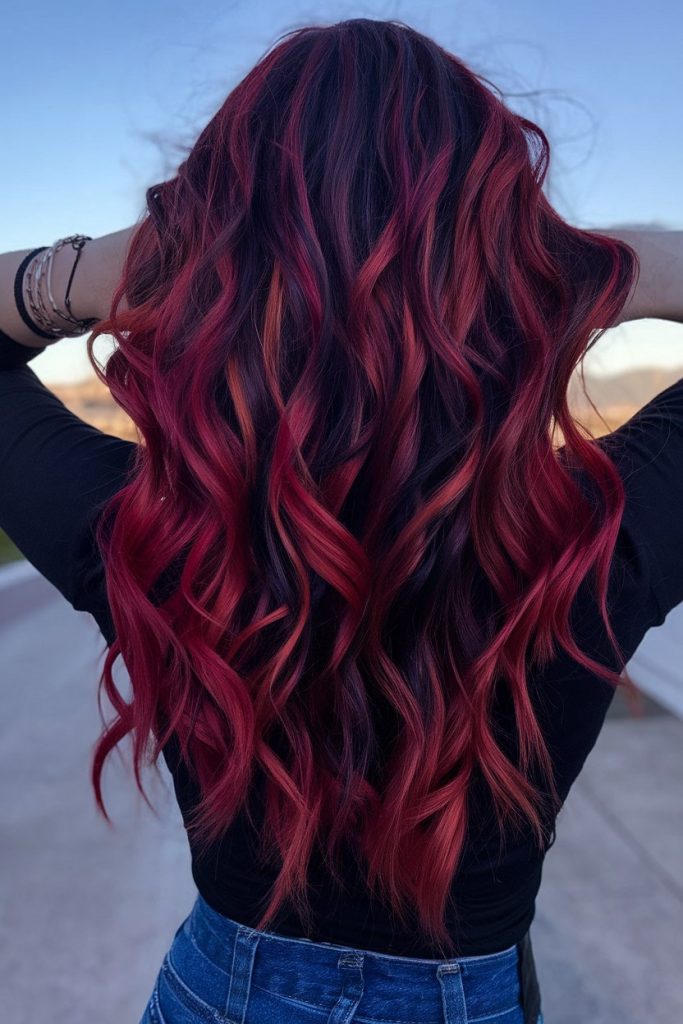 Fiery Red and Black Contrast