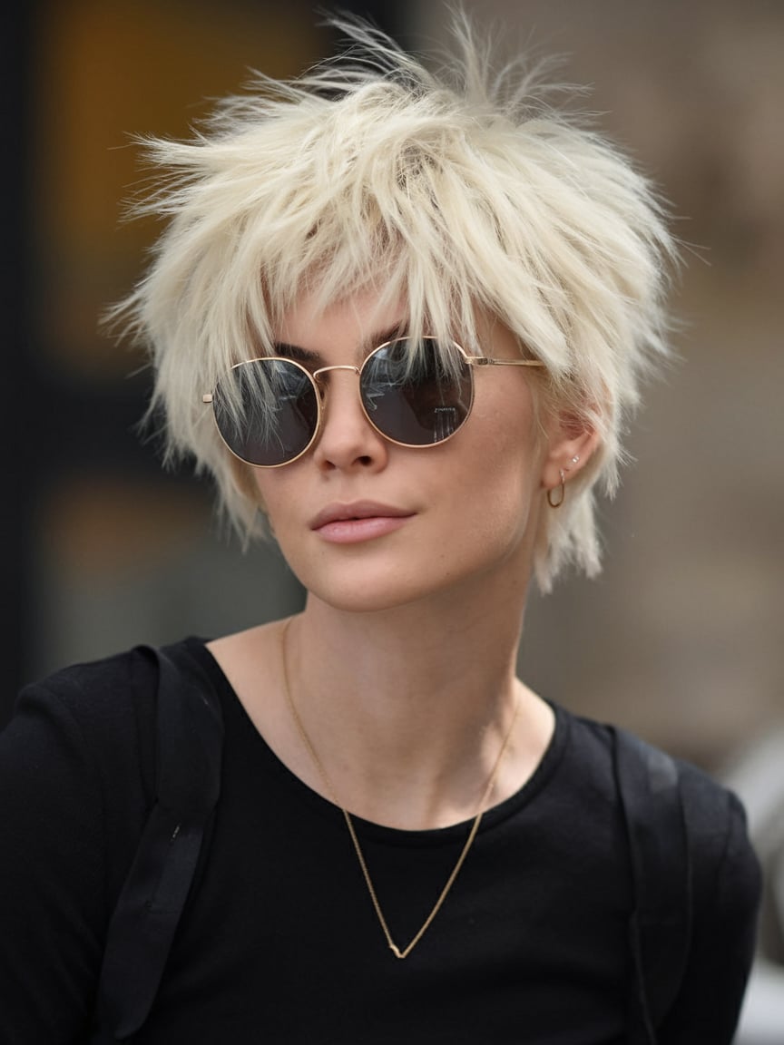 Platinum Pixie with Volume