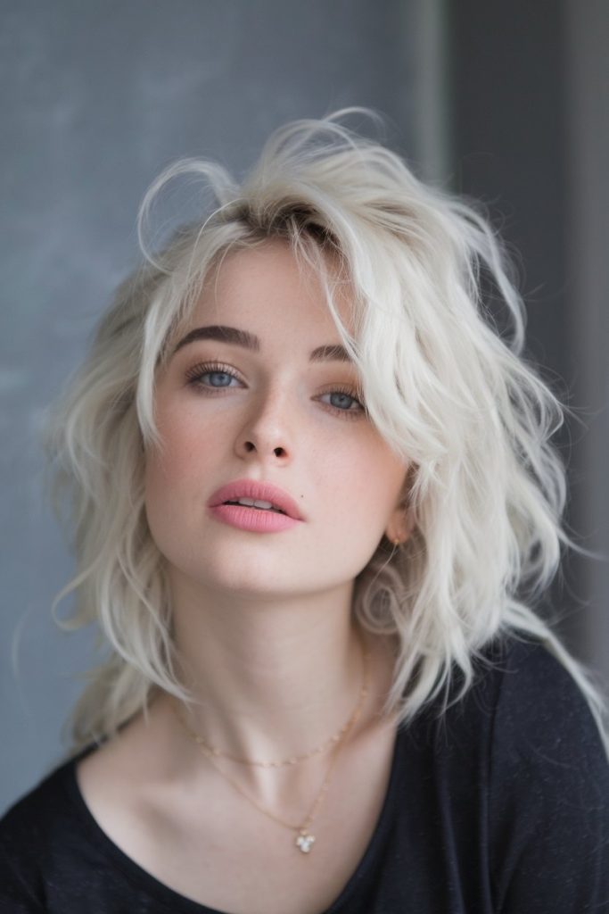 Textured Platinum Waves
