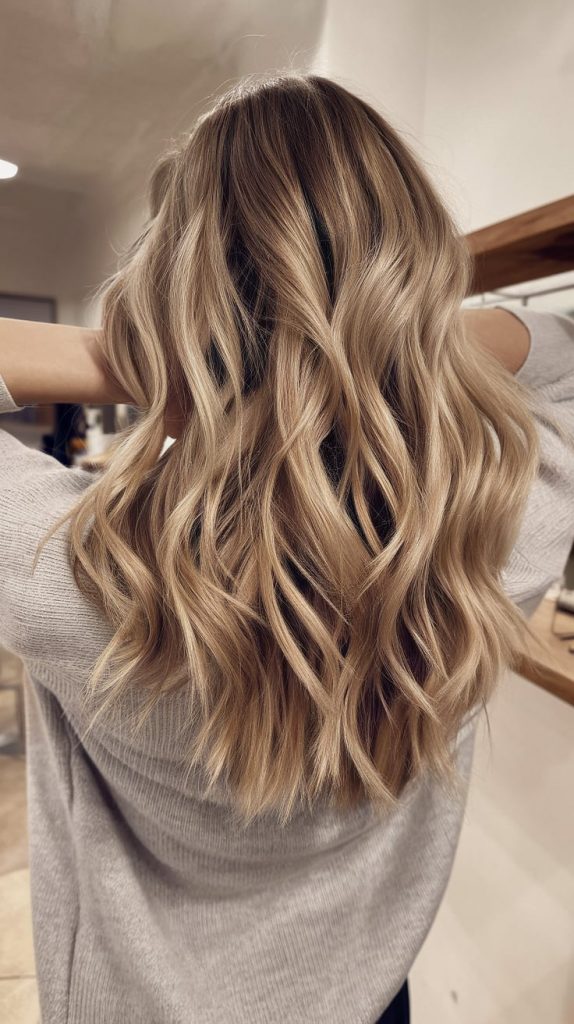 Warm Blonde with Beachy Texture