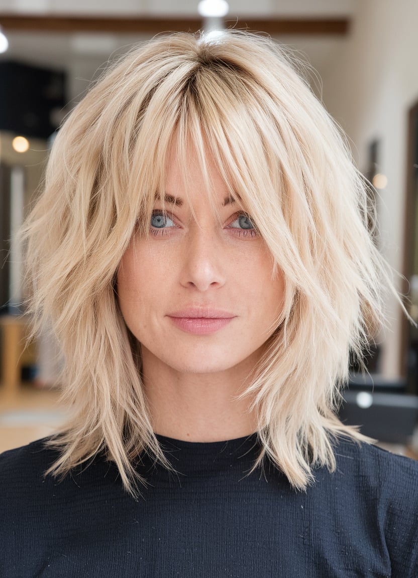 Shaggy Layers with Wispy Bangs