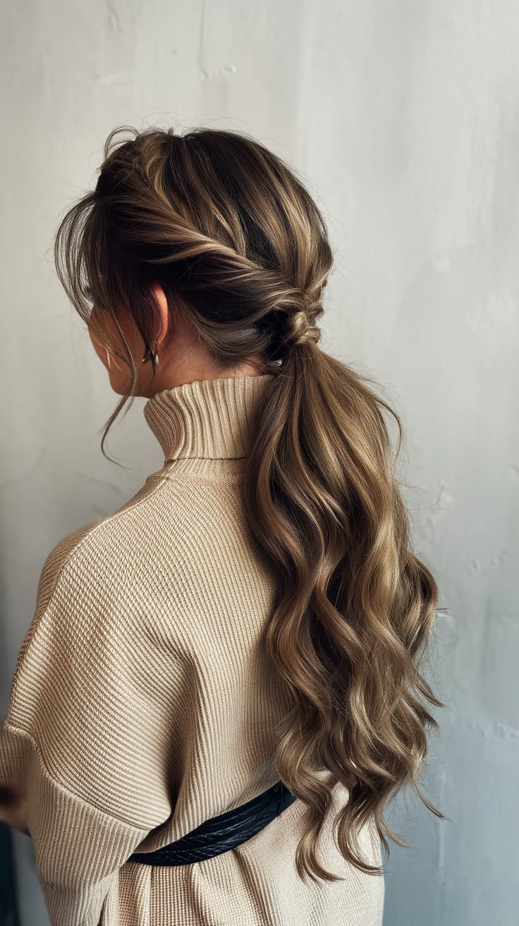 Twisted Low Ponytail Elegance