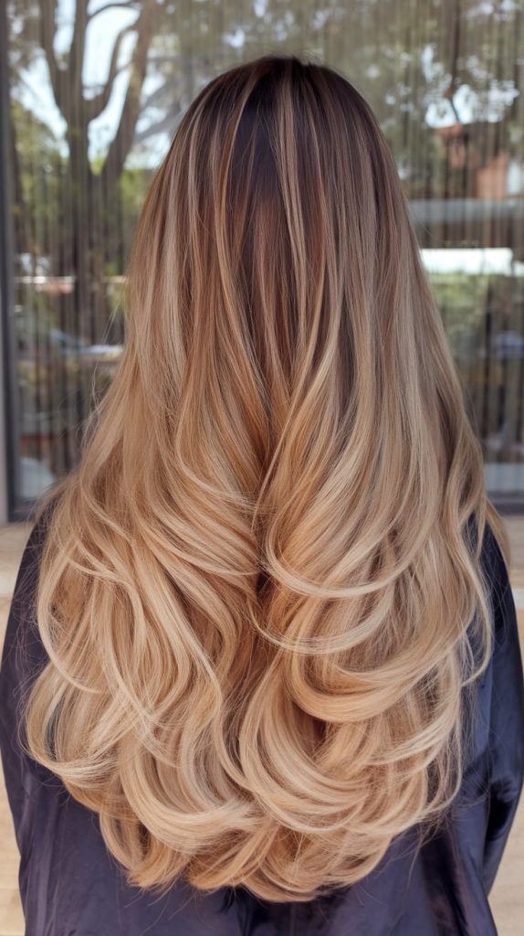 Sunlit Beige Blonde Balayage for Soft Glow