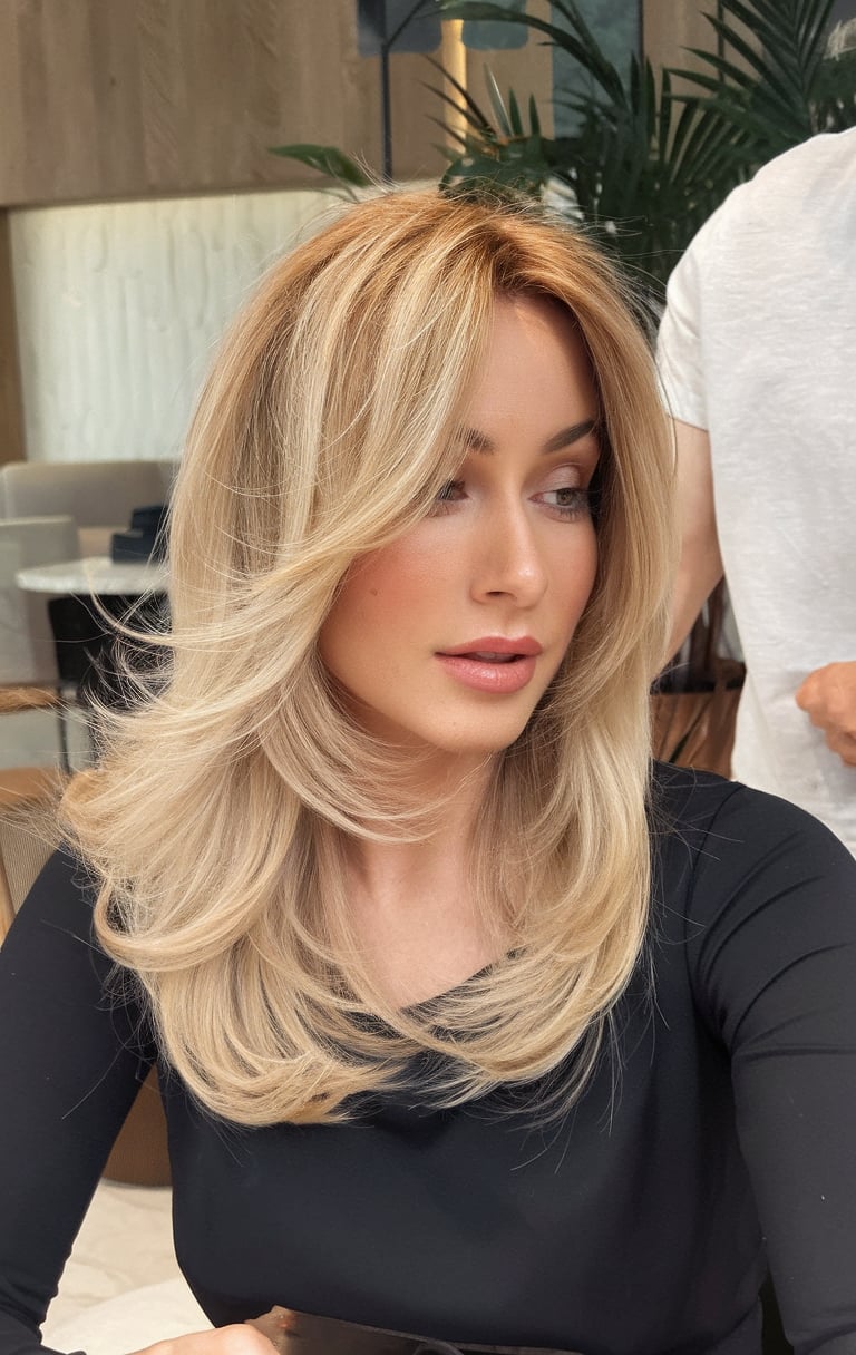Layered Elegance with Soft Waves