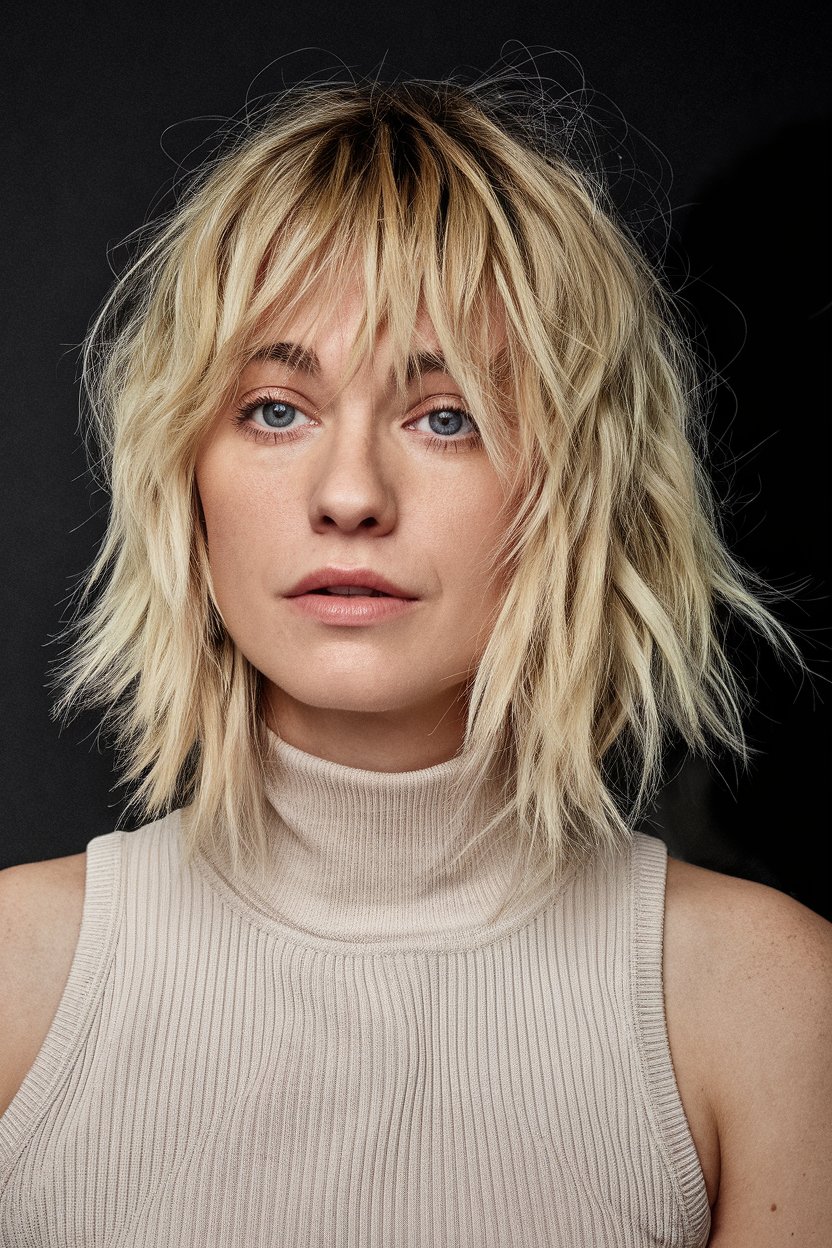 Voluminous Shoulder-Length Shag