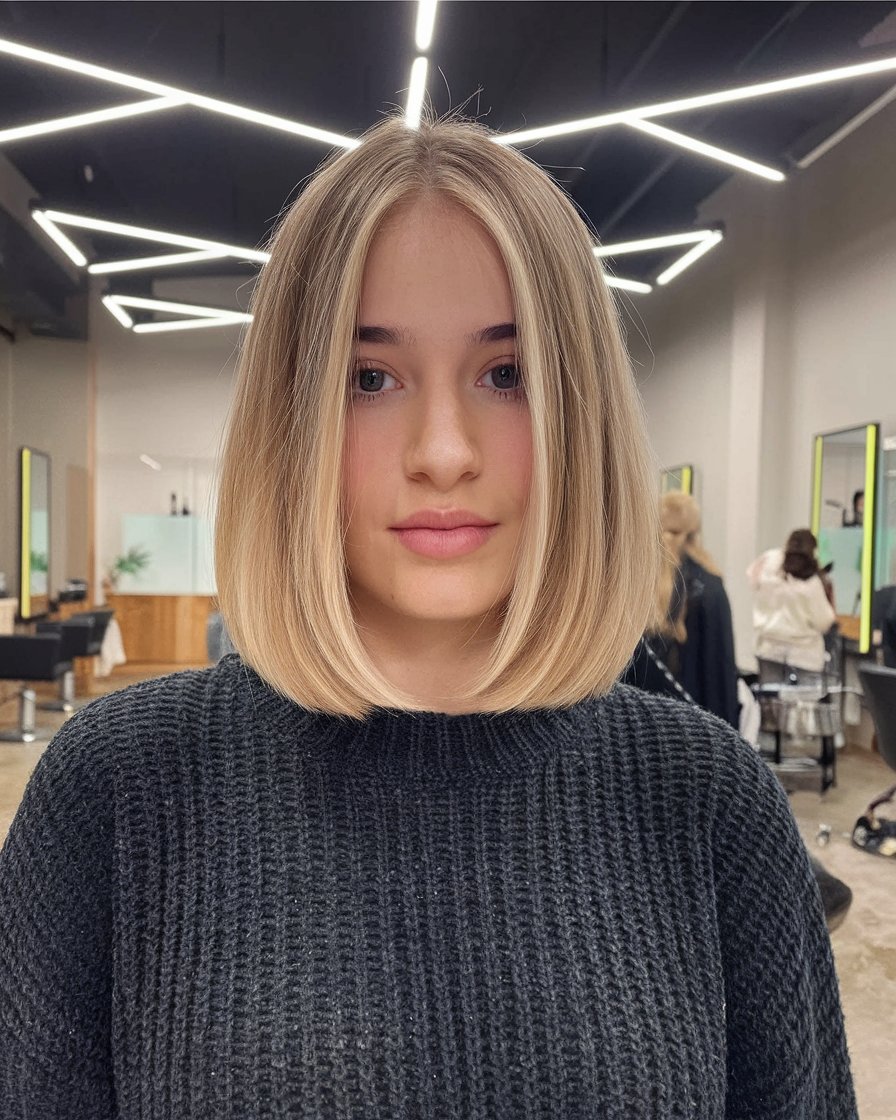 Classic Shoulder-Length Bob with Soft Edges
