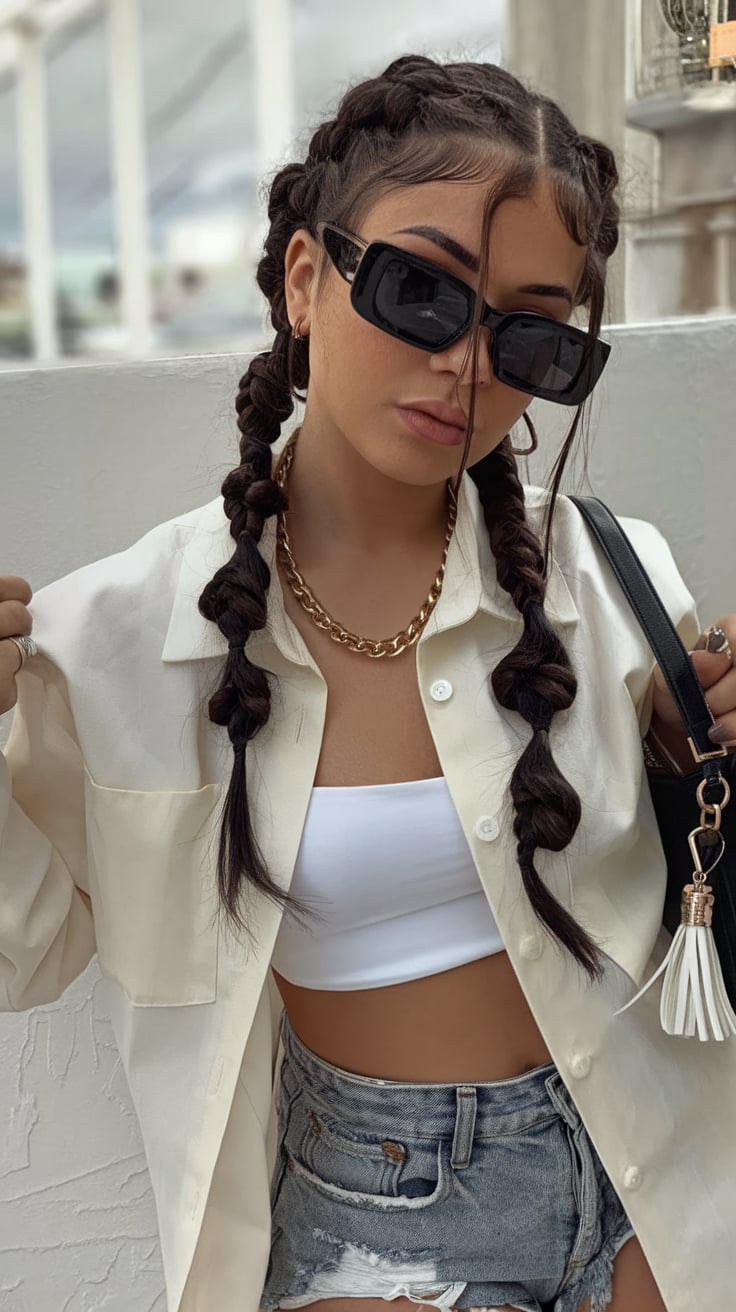 Edgy Double Braids