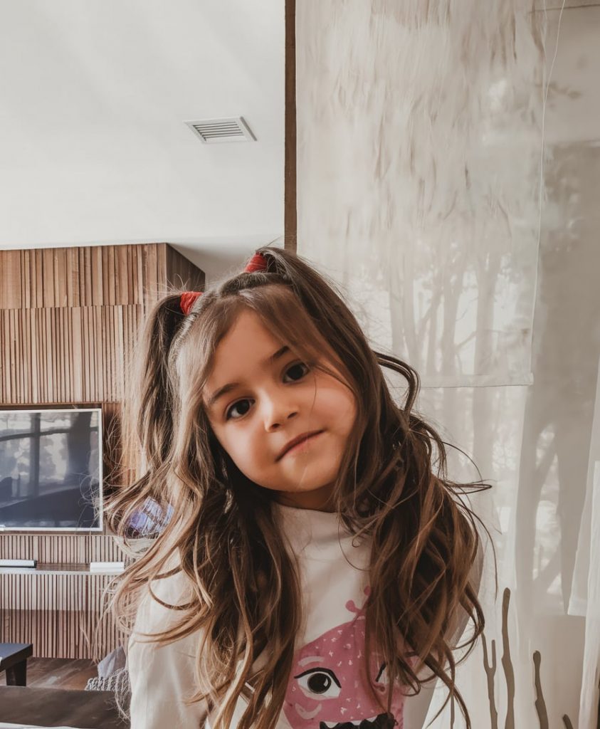 Half-Up Ponytails with Ribbon Ties