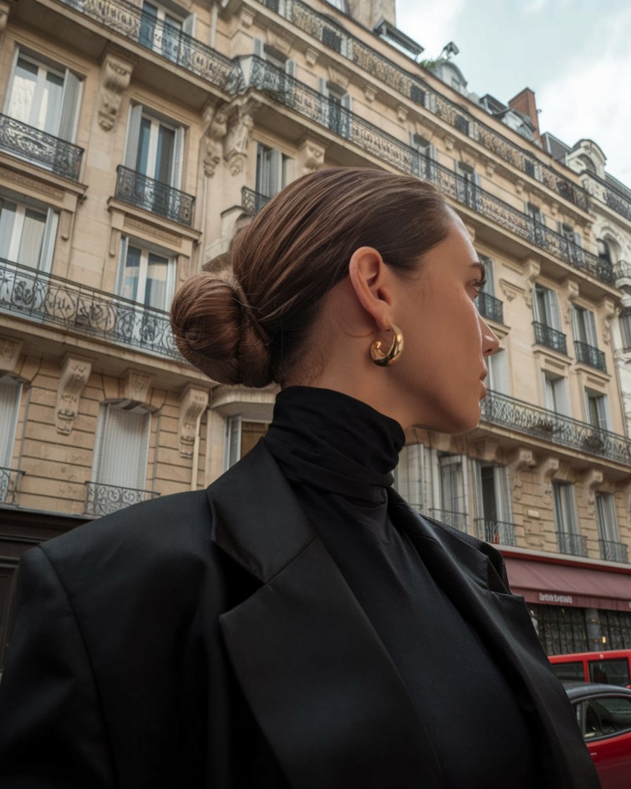 Elegant Low Chignon with a Sleek Finish