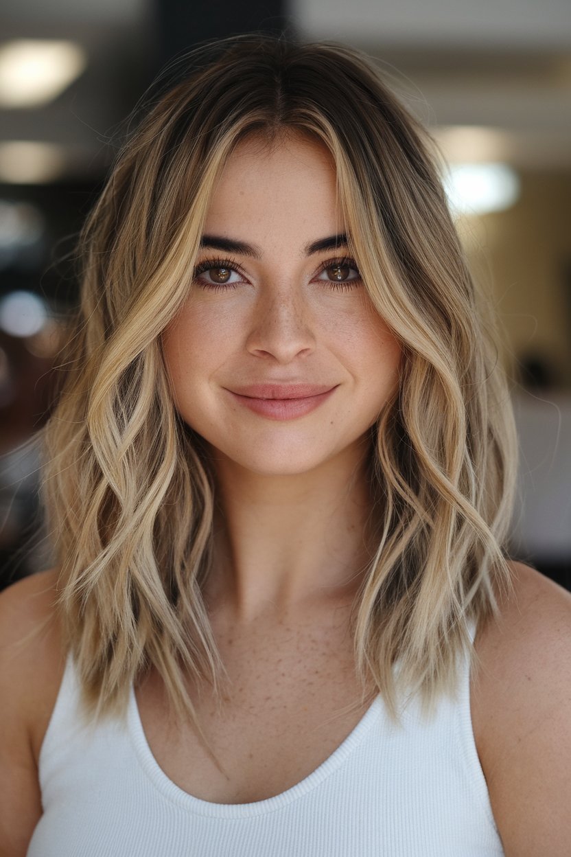 Sunlit Blonde Lob