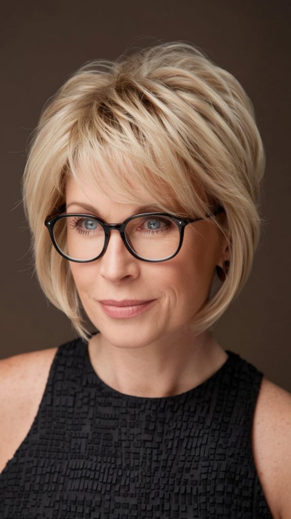 Classic Layered Bob with Soft Bangs