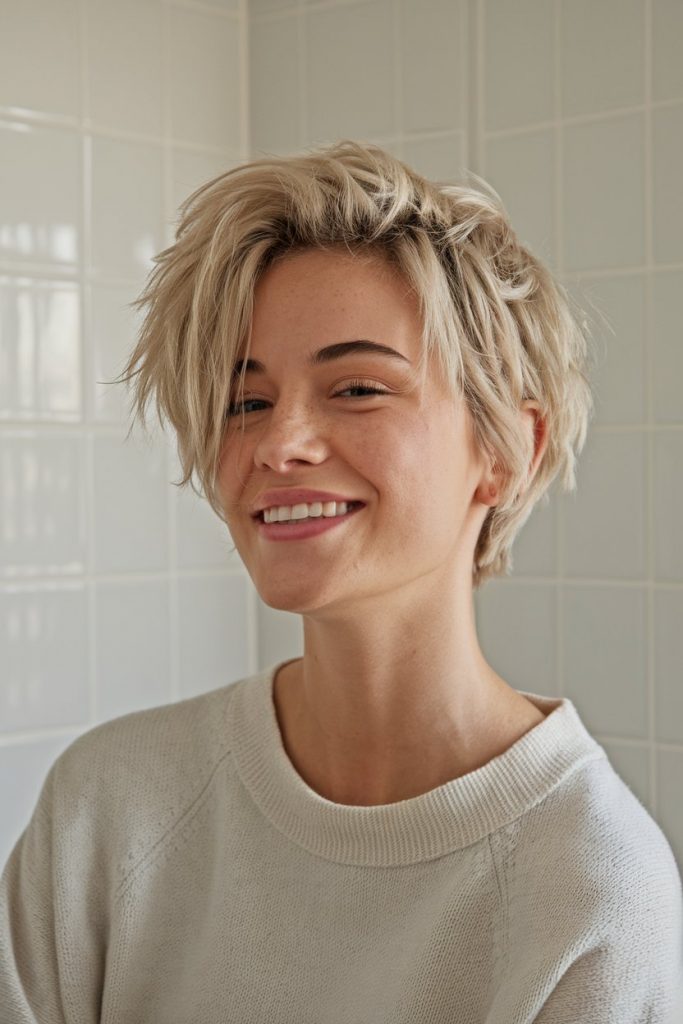 Playful Pixie with Side-Swept Volume